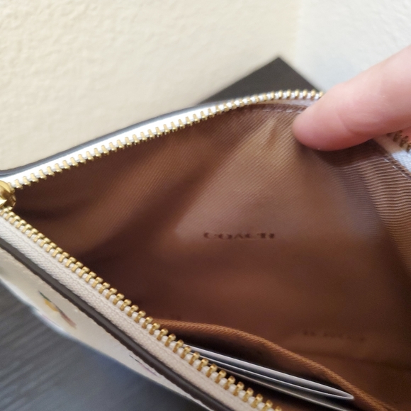 Coach Small Wristlet With Floral Print - Picture 10 of 11